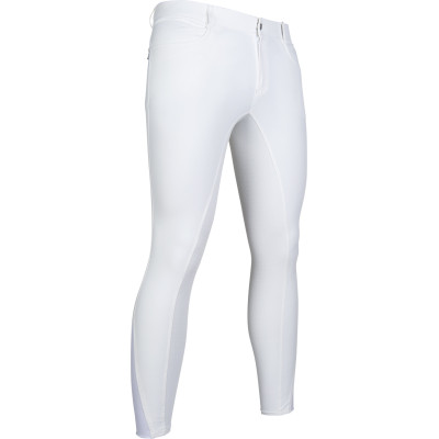 Herenbroek HKM Sportive full seat silicone Wit