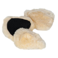 Schapenvacht hoes HKM voor borsttuig 4154 per 3 Natuurlijk Bruin