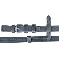 HKM teugels van leer Zwart