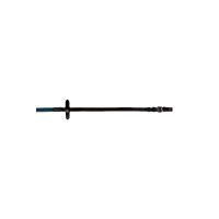 HKM rubber ingeweven teugels Colour Zwart / turquoise