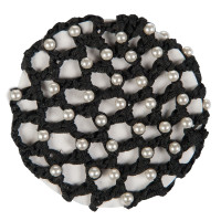 HKM net met synthetische parels Zwart