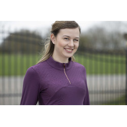 T-shirt techniek HKM Arctic Bay lange mouwen Donker lila Violet