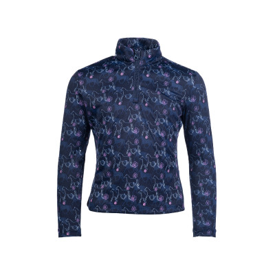 T-shirt technique HKM Bria manches longues Bleu foncé