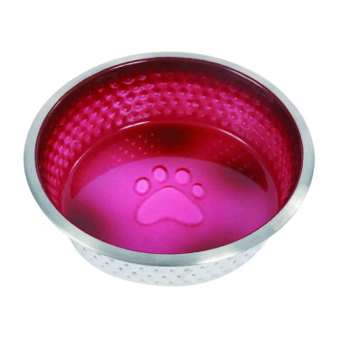 WeatherBeeta antislip roestvrijstalen hondenbak Magenta Roze WeatherBeeta antislip roestvrijstalen hondenbak Magenta Roze