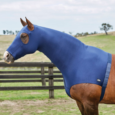 Rekbare halsbedekking WeatherBeeta met ritssluiting Marineblauw