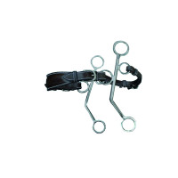 Hackamore Jump'In leer lange takken Mahonie Bordeaux