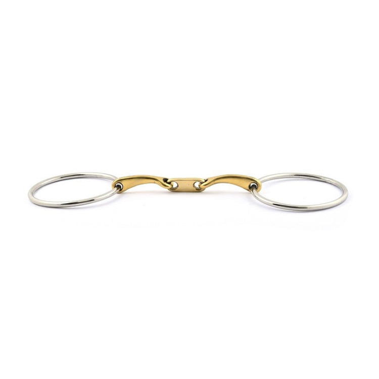 Bit 2 ringen 90 mm Jump'In platte zeer dunne mondstukken met tongplaat