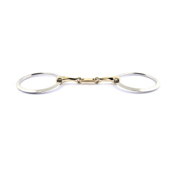 Mors 2 ringen plat 90 mm Jump'In gedraaid met tongplaat