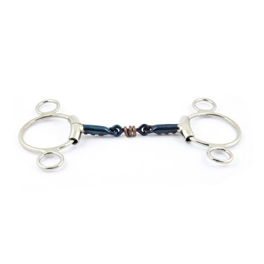Mors Jump'In Blue Steel Pessoa dubbel gebroken en ingelegd met koper Mors Jump'In Blue Steel Pessoa dubbel gebroken en ingelegd met koper