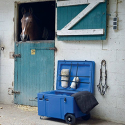 Malle horizontale La Gée pour chevaux de selle premium Grenat