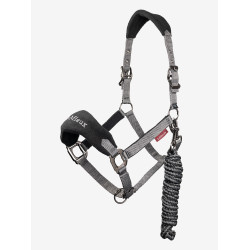 Halster en longe Lemieux Vogue Zwart / grijs Halster en longe Lemieux Vogue Zwart / grijs