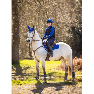 LeMieux Suede GP Vierkant Zadeldek Benetton blauw