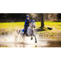 LeMieux Suede GP Vierkant Zadeldek Benetton blauw