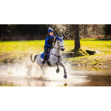 LeMieux Suede GP Vierkant Zadeldek Benetton blauw