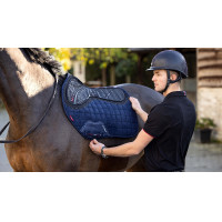 LeMieux X-Grip Silicone EuroJump Vierkant Zadeldek Wit