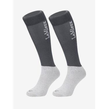 Wedstrijdsokken LeMieux 2 paar Antraciet Grijs Wedstrijdsokken LeMieux 2 paar Antraciet Grijs