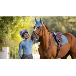 LeMieux Suede GP Vierkant Zadeldek Ijsblauw