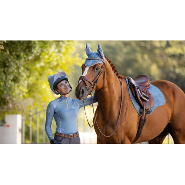 LeMieux Suede GP Vierkant Zadeldek Ijsblauw