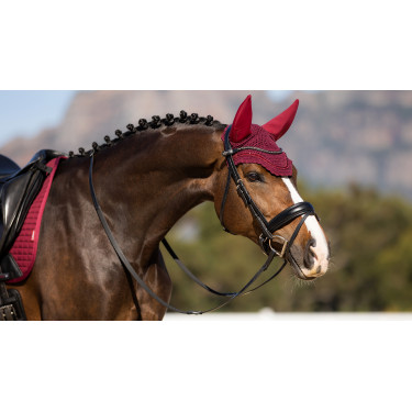 Bonnet anti-mouche LeMieux Acoustic Diamante Bordeaux Bonnet anti-mouche LeMieux Acoustic Diamante Bordeaux