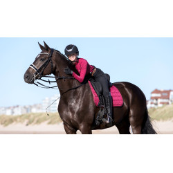 Dressuurdekje LeMieux Carbon Mesh Square Donkerpaars Bordeaux