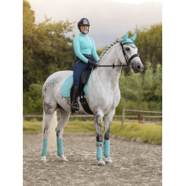 LeMieux Suede Dressuur Zadeldek Azur Blauw