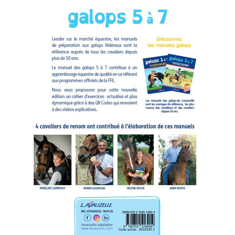 Oefenboek galop 5 tot 7 met video's Lavauzelle Oefenboek galop 5 tot 7 met video's Lavauzelle