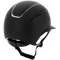 Equithème Agris helm met brede klep Zilverzwart