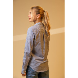 Harcour Swany overhemd Wit / marineblauw