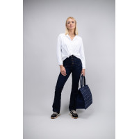 Jean Flare Harcour Juvo Ruwe jeans Marineblauw