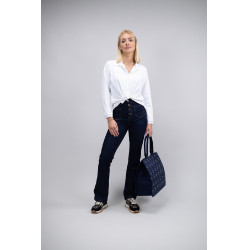 Jean Flare Harcour Juvo Ruwe jeans Marineblauw