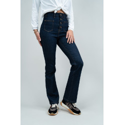 Jean Flare Harcour Juvo Ruwe jeans Marineblauw