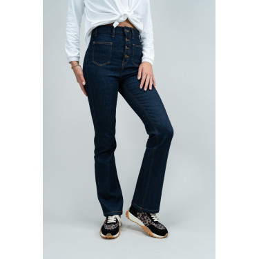 Jean Flare Harcour Juvo Ruwe jeans Marineblauw