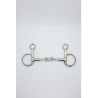 Mors Baucher dubbele breuk plat tussenstuk 11mm Harcour Roestvrij staal Grijs