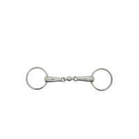 Mors simpel dubbel gebroken ring 20 mm Harcour Roestvrij staal
