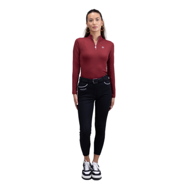 Fleece paardrijbroek Harcour Jaipur Zwart