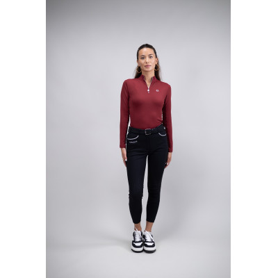 Fleece paardrijbroek Harcour Jaipur Zwart