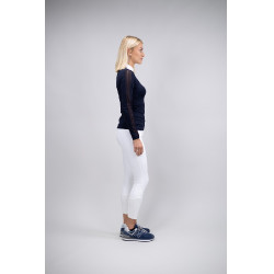 Wedstrijdpolo Harcour Coquette Marine Marineblauw