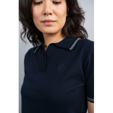 Polo Harcour Shark Marine Marineblauw