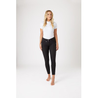 Damesrijbroek Horze Grand Prix met volledig zitvlak van leer Zwart Damesrijbroek Horze Grand Prix met volledig zitvlak van leer Zwart