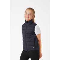 Mouwloze lichte bodywarmer Horze Amber kind Marineblauw