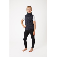 Mouwloze lichte bodywarmer Horze Amber kind Marineblauw