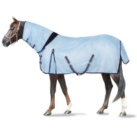 Vliegendeken Freja Horze met halsstuk Lichtblauw Vliegendeken Freja Horze met halsstuk Lichtblauw
