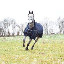 Regenhoes Horze Avalanche Pro met fleecevoering Blauw Regenhoes Horze Avalanche Pro met fleecevoering Blauw