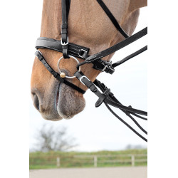 Lederen/nylon teugels Duits type Horze Sparta Lederen/nylon teugels Duits type Horze Sparta