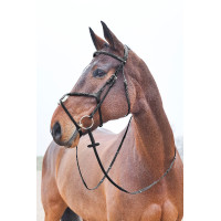 Hoofdstel met kruisneusriem Prescott Horze Zwart