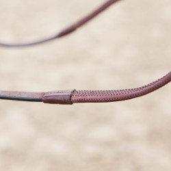 Rubberen teugels Fine Grip Horze Donkerbruin