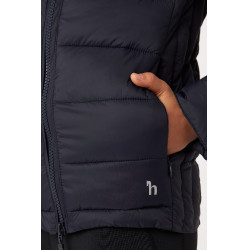 Lichte gewatteerde jas Horze Alicia kind Marineblauw