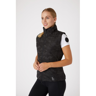 Camo Luminox reflecterend vest voor dames Horze Zwart / zilver Camo Luminox reflecterend vest voor dames Horze Zwart / zilver
