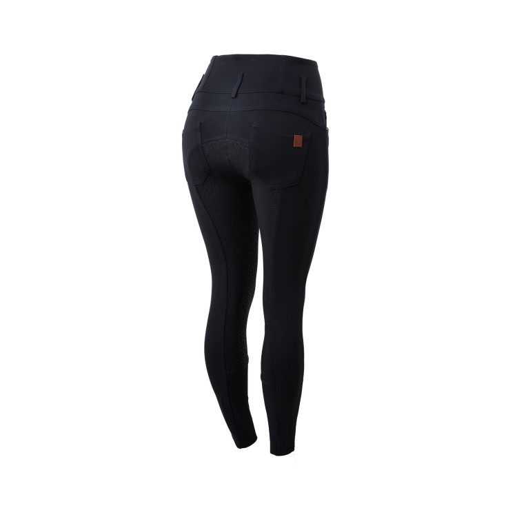 Paardrijbroek met hoge taille Tara siliconen full grip dames Horze Paardrijbroek met hoge taille Tara siliconen full grip dames Horze