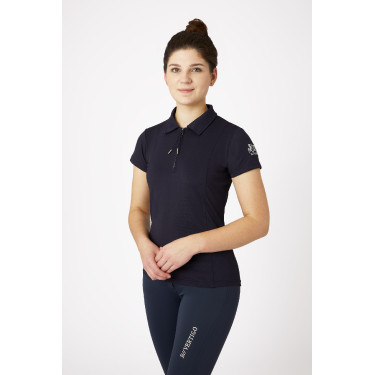 Wedstrijdpolo met korte mouwen Claudine dames B Vertigo Donker marineblauw Wedstrijdpolo met korte mouwen Claudine dames B Vertigo Donker marineblauw